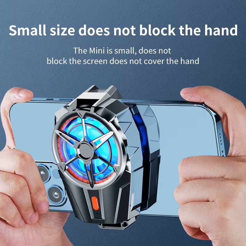 X52 Cooling Fans Mobile Phone Game Cooler System Rechargeable Battery Silent Cooler Three Speed Adjustable Fans Gaming Radiator