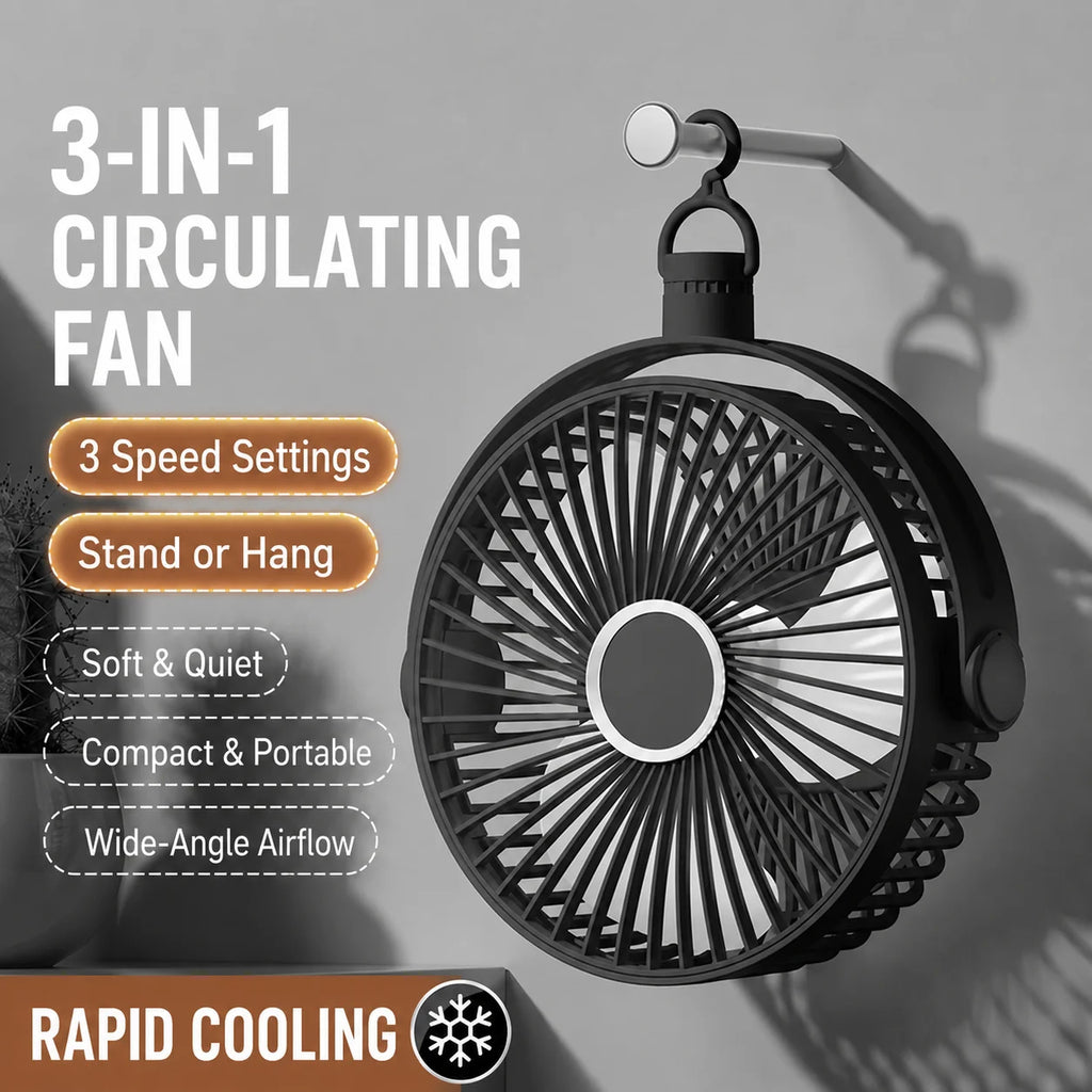 Desk Fan Portable USB Fan 360° Adjustable Cooling Fan Mute 3 Speed Adjustment Ultra Quiet Suitable for Home Desk Office 2026