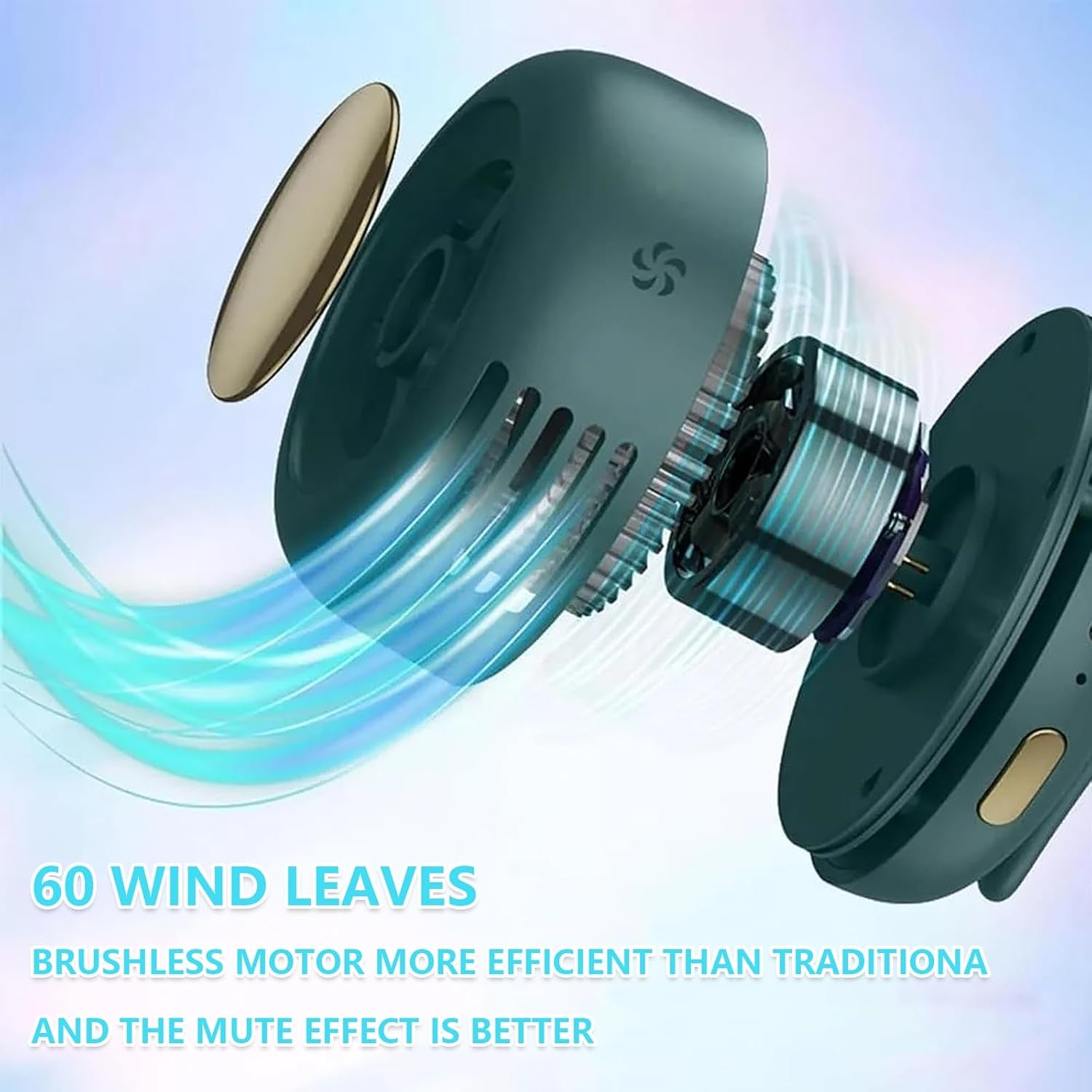 Portable Clip on Fan Mini USB Rechargeable, Small Clip on Fan for Shirt Bag 360° Rotation, Strong Airflow Quiet, Personal Handheld Fan Hands Free Outdoor